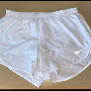 White Nike Women’s Running shorts